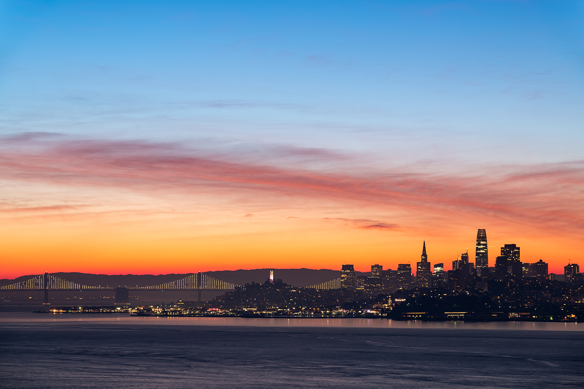 Morning by the Bay with San Francisco Skyline