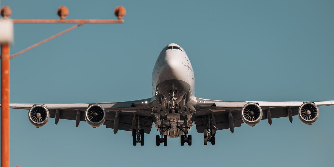 Eine Boeing 747 im Anflug